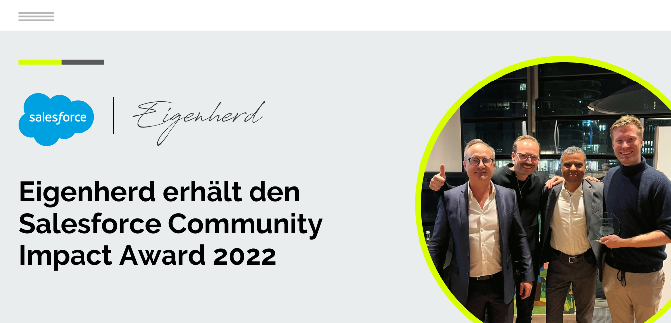 Eigenherd erhält den Community Impact Award 2022 von Salesforce